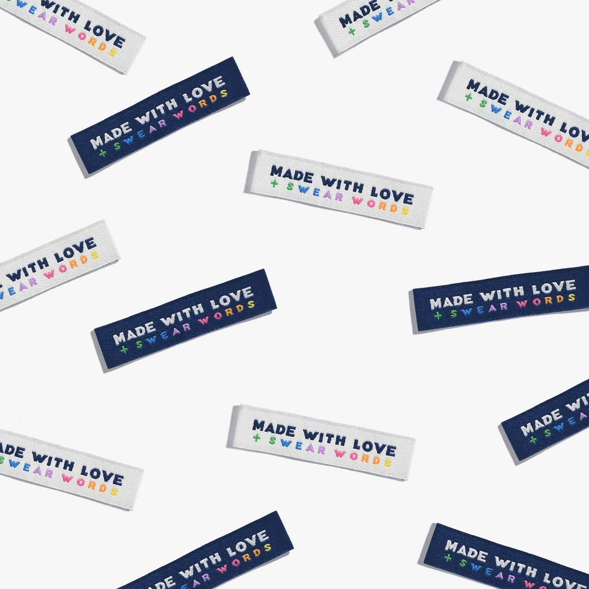 'Made With Love & Swear Words' Woven Sewing Labels