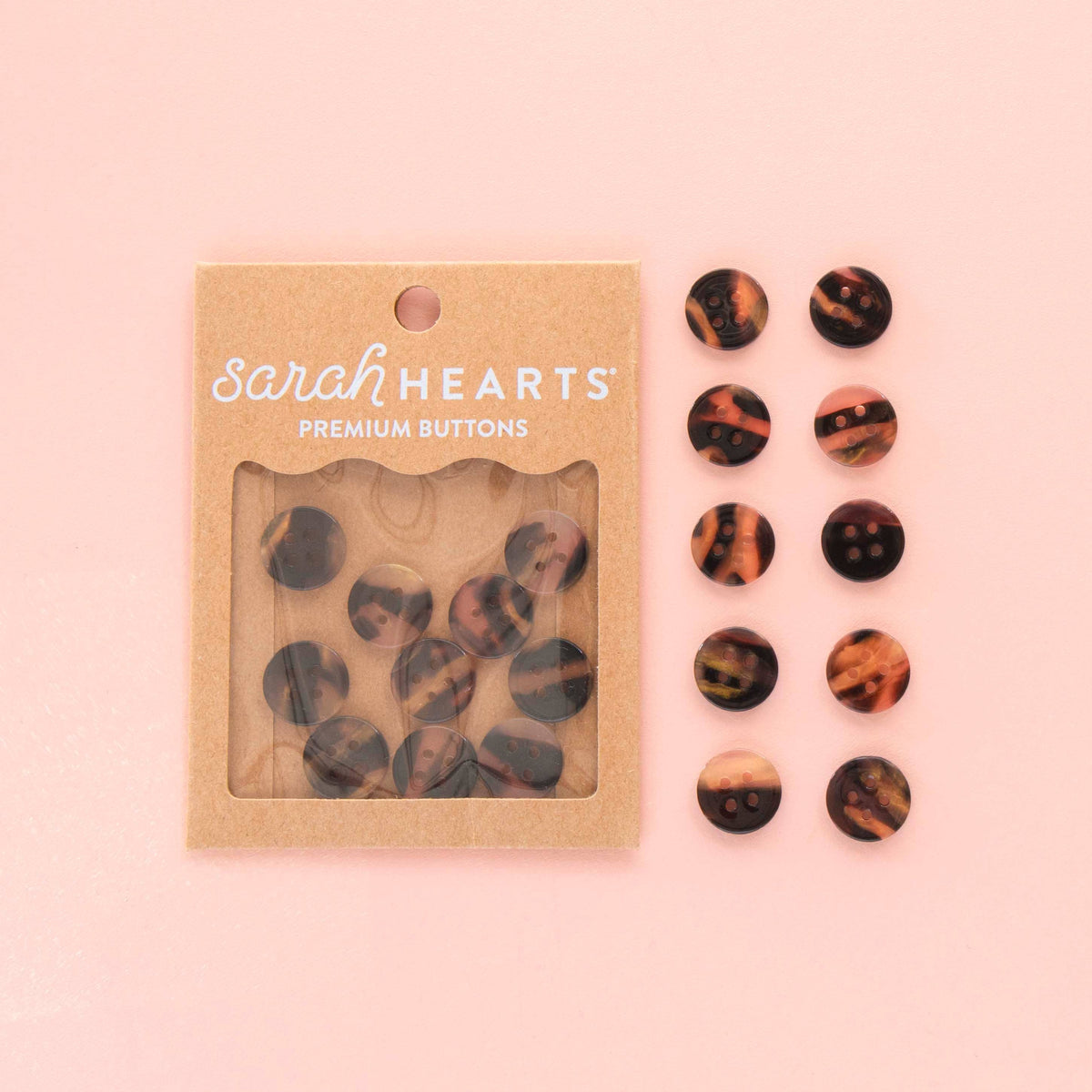 Tortoise Shell Small 5/8" Buttons