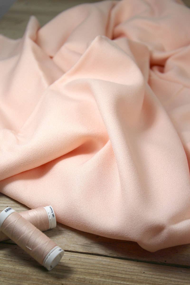 Nude Viscose Crepe Fabric by Eglantine et Zoé