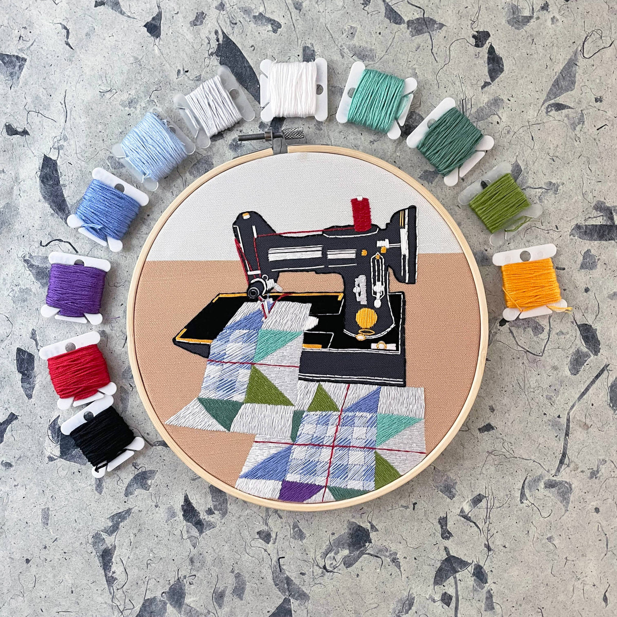 DIY Embroidery Kit - Sewing Machine (8")