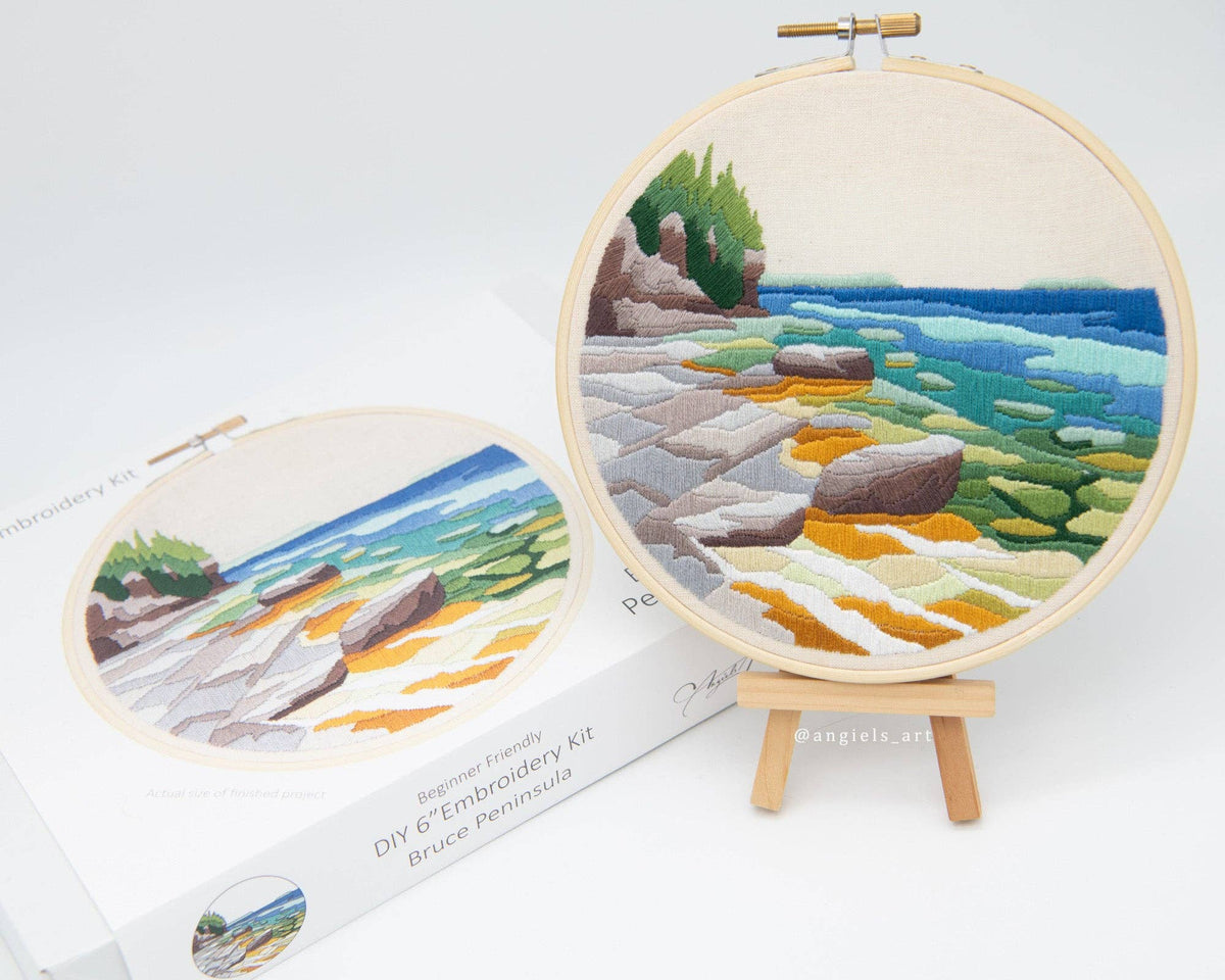 Bruce Peninsula DIY Embroidery Kit by Angiels Art
