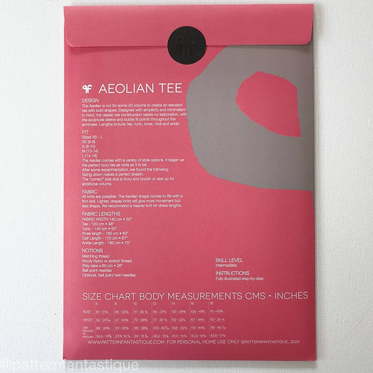 Aeolian Tee Shirt, Dress - Paper Sewing Pattern