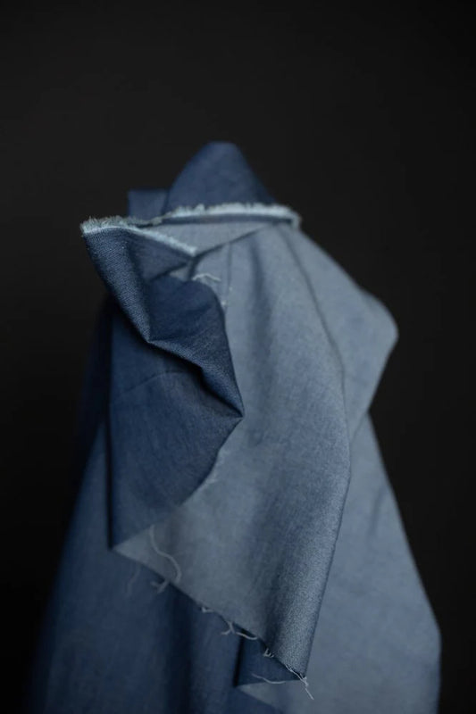 Dark Blue Cotton Chambray by Merchant and Mills