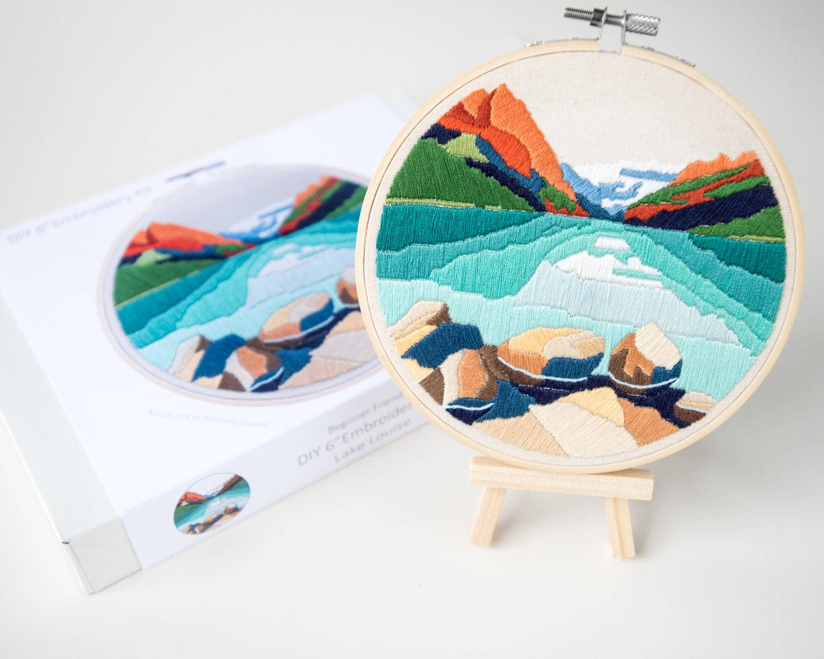Lake Louise DIY Embroidery Kit by Angiels Art