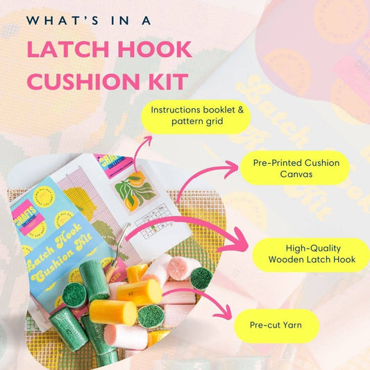 An Abundance of Lemons Latch Hook Cushion Kit