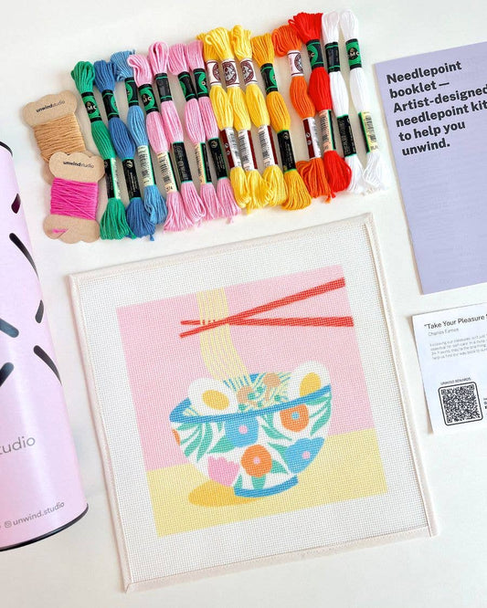 Ramen Night Needlepoint Kit by Melissa Donne