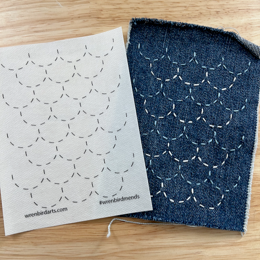 Washable Mending Patterns #11 Neon Green Nature