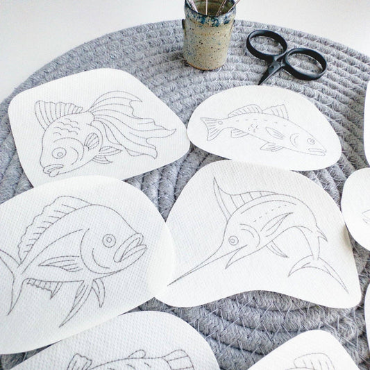 Fish Embroidery Stick and Stitch Patterns