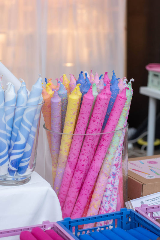Taper candles (Long)- spring pastel decorations 35 cm by Nordtrice