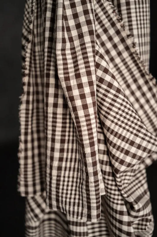 Log Cabin Organic Cotton/Linen Gingham