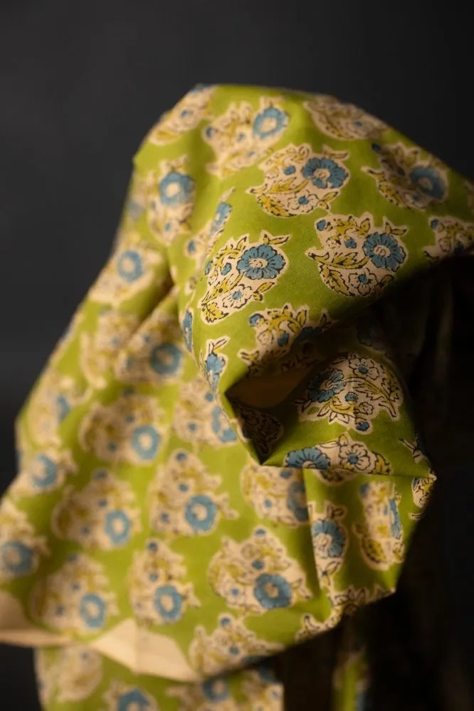 Natty Flower Indian Block Print Cotton