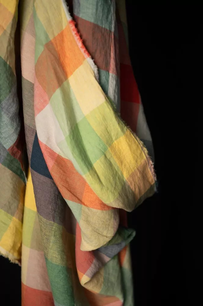 Sugar Dreams European Laundered Linen Check