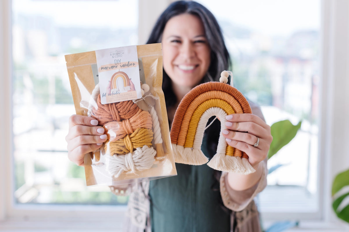 DIY Macrame Rainbow Kit by A Branch & Cord