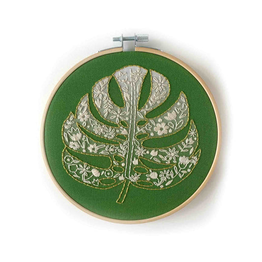 Monstera Embroidery Kit by Rikrack