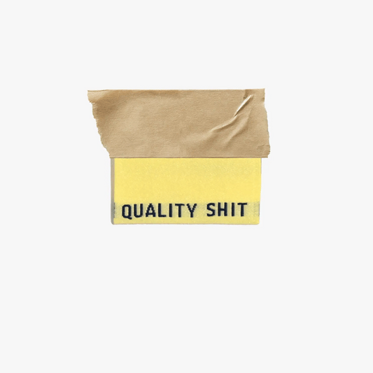 'Quality Shit' Pastel Woven Sewing Labels