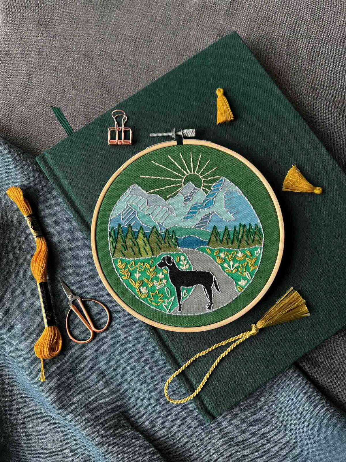 Trail Dog Embroidery Kit by Rikrack
