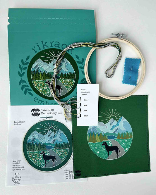 Trail Dog Embroidery Kit by Rikrack