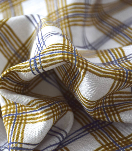 Harry's Checks Viscose Fabric by Cousette