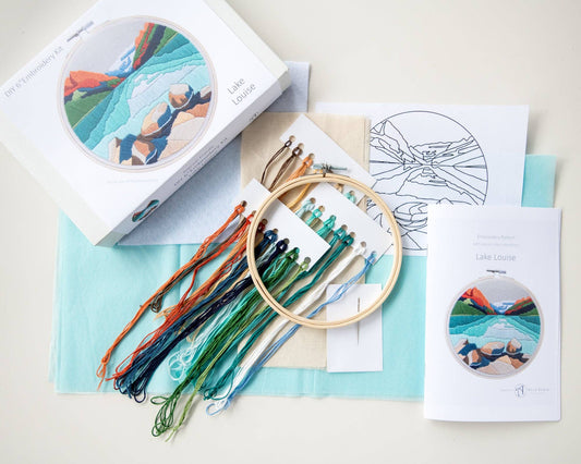 Lake Louise DIY Embroidery Kit by Angiels Art