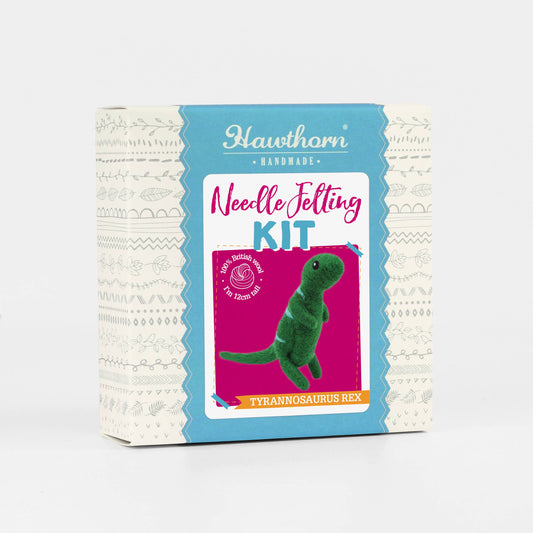 T-Rex Mini Needle Felting Kit | Beginner Craft Kit by Hawthorn Handmade