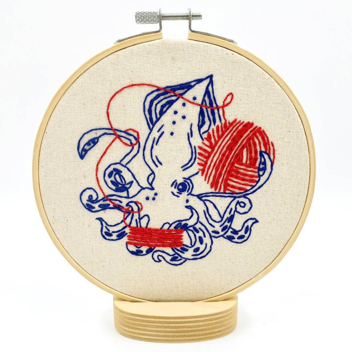 Squid Balling Yarn Complete Embroidery Kit