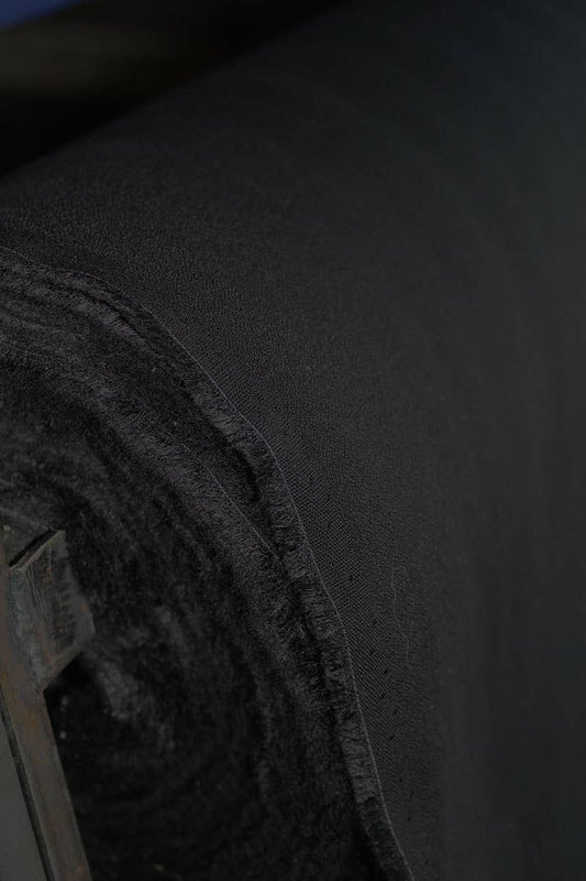 Viscose Crepe in Licorice Black by Cousette
