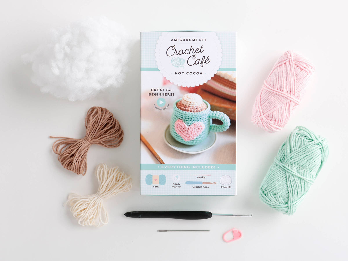 Crochet Café Amigurumi Kit - Hot Cocoa