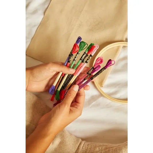 Mindful Making - The Peaceful Breeze Anemone Embroidery Kit by DMC