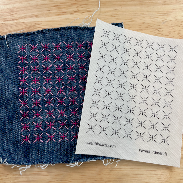 Washable Mending Patterns #11 Neon Green Nature
