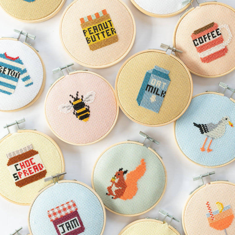Peanut Butter Cross Stitch Kit by Cotton Clara