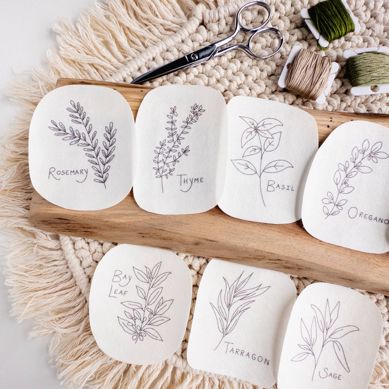Herb Stick and Stitch Embroidery Patterns