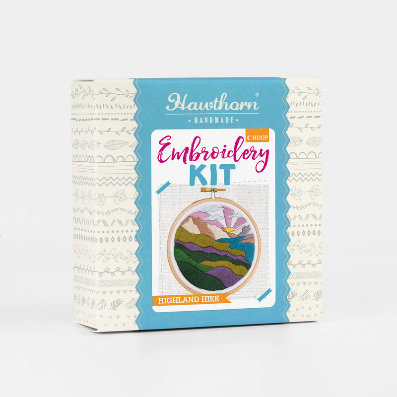 Highland Hike Mini Embroidery Kit | Complete Craft Kit for Beginners by Hawthorn Handmade