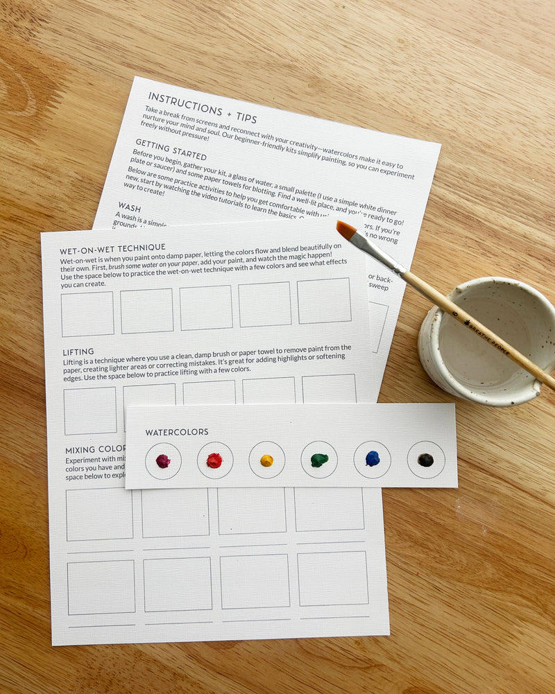 All-In-One Beginner Watercolour Kit - Butterflies