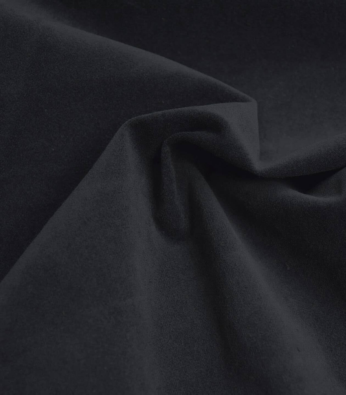Black Night Velvet Fabric by Cousette