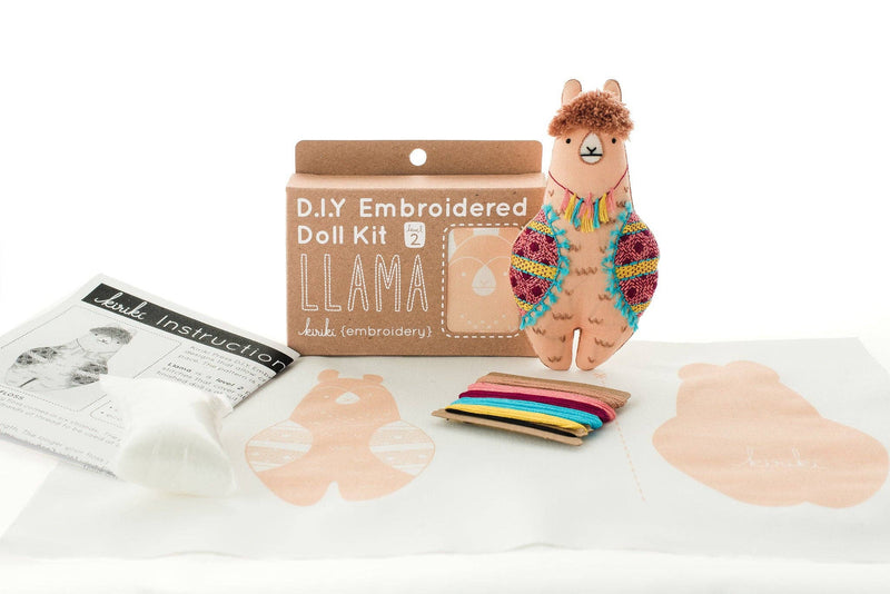 Llama Embroidery Kit