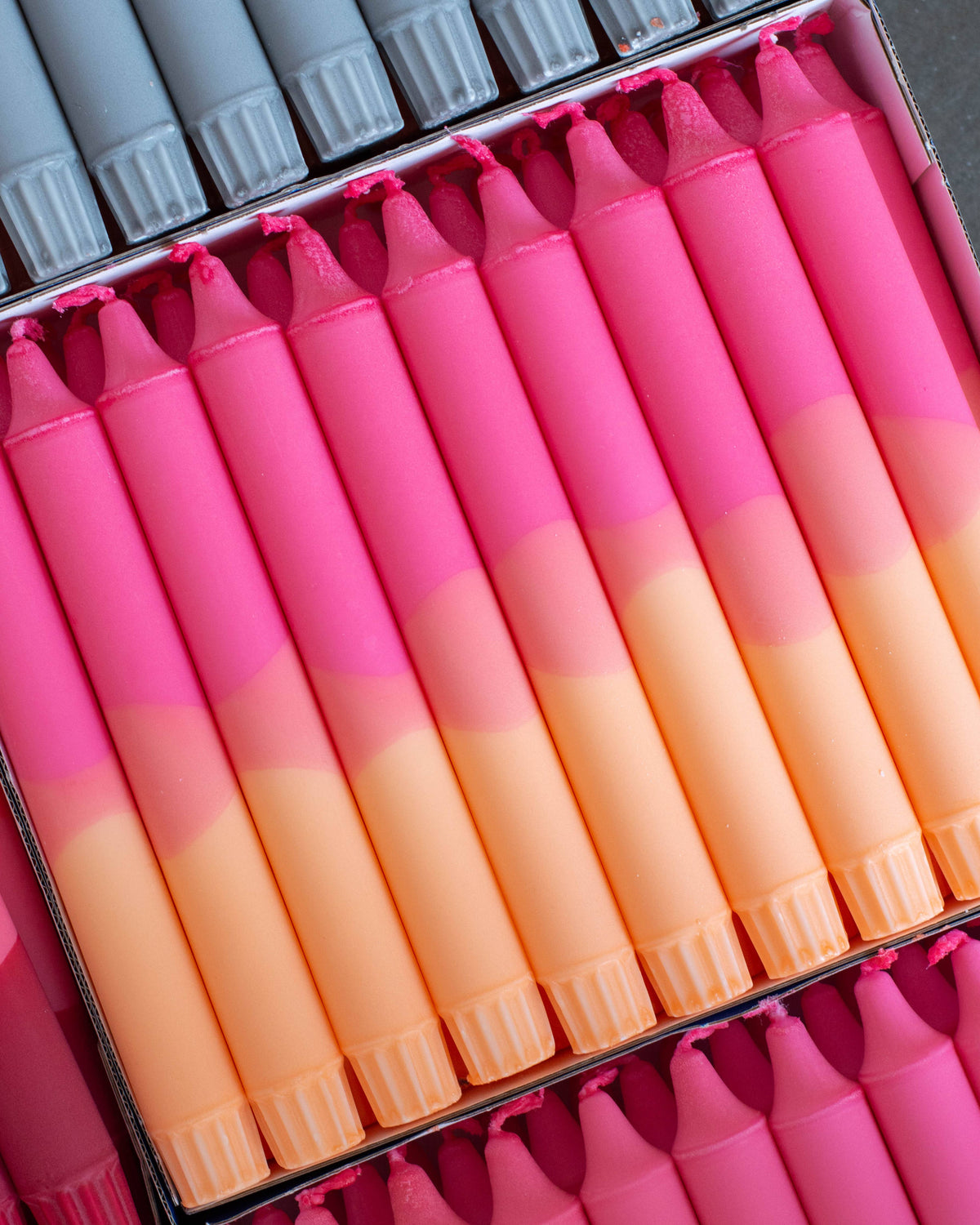 Nordtrice Taper candles- Cozy Spring vibes  (Pink/Light Orange)