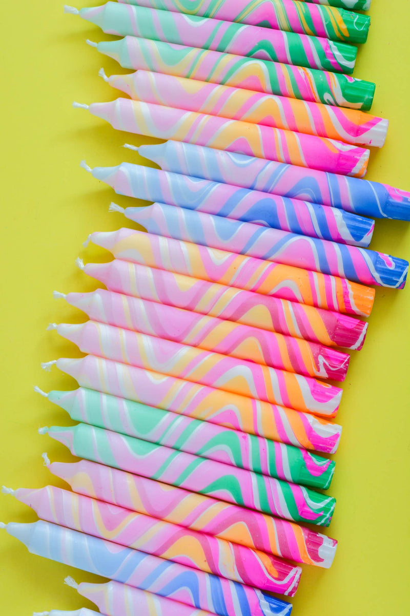 Summer Marble Neon Candles Mix by Nordtrice