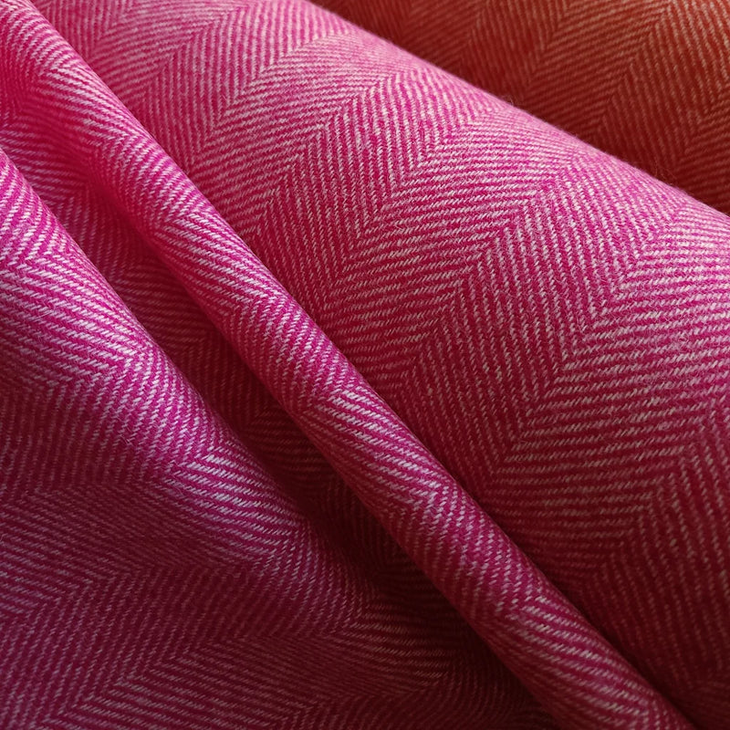 Yorkshire Herringbone Wool - Fuchsia (limited stock)