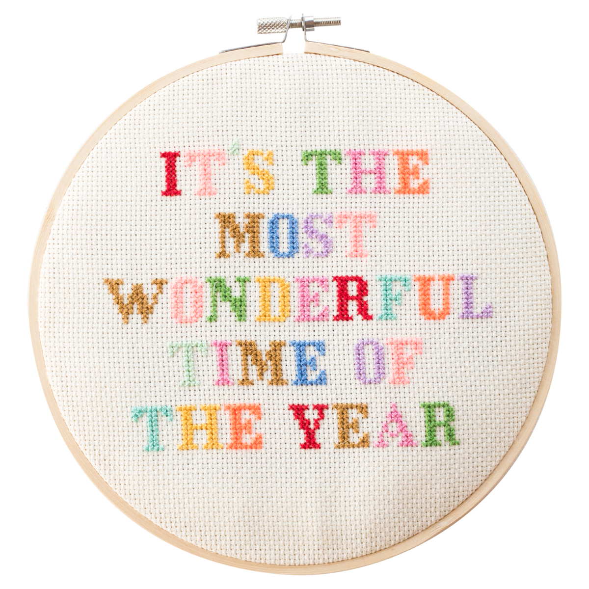 It's The Most Wonderful Time Cross Stitch Kit by Cotton Clara