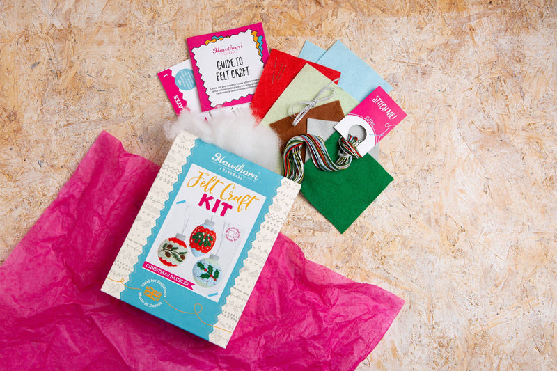 Christmas Baubles Felt Craft Kit | Christmas Craft Kit by Hawthron Handmade