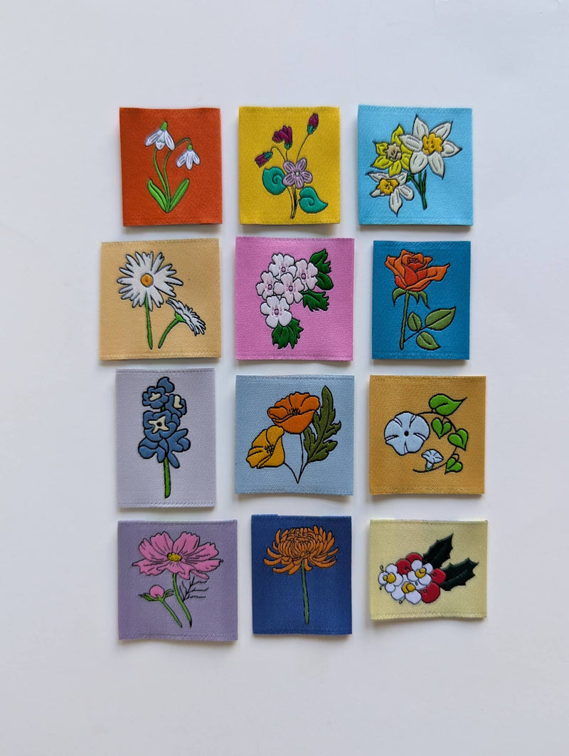 Year of Birth Month Flowers | Variety Label Pack