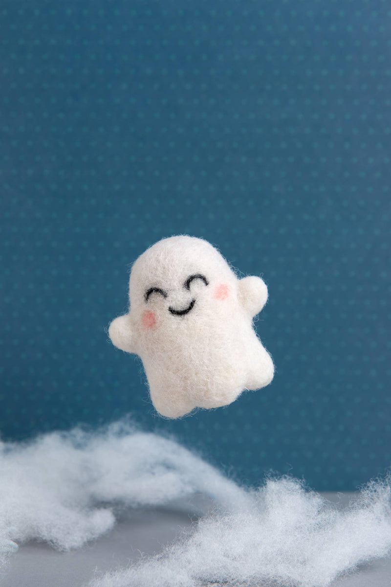 Happy Ghost Mini Needle Felting Kit | Beginner Craft Kit
