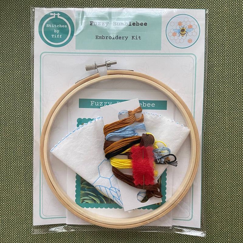 Fuzzy Bumblebee Craft DIY Embroidery Kit