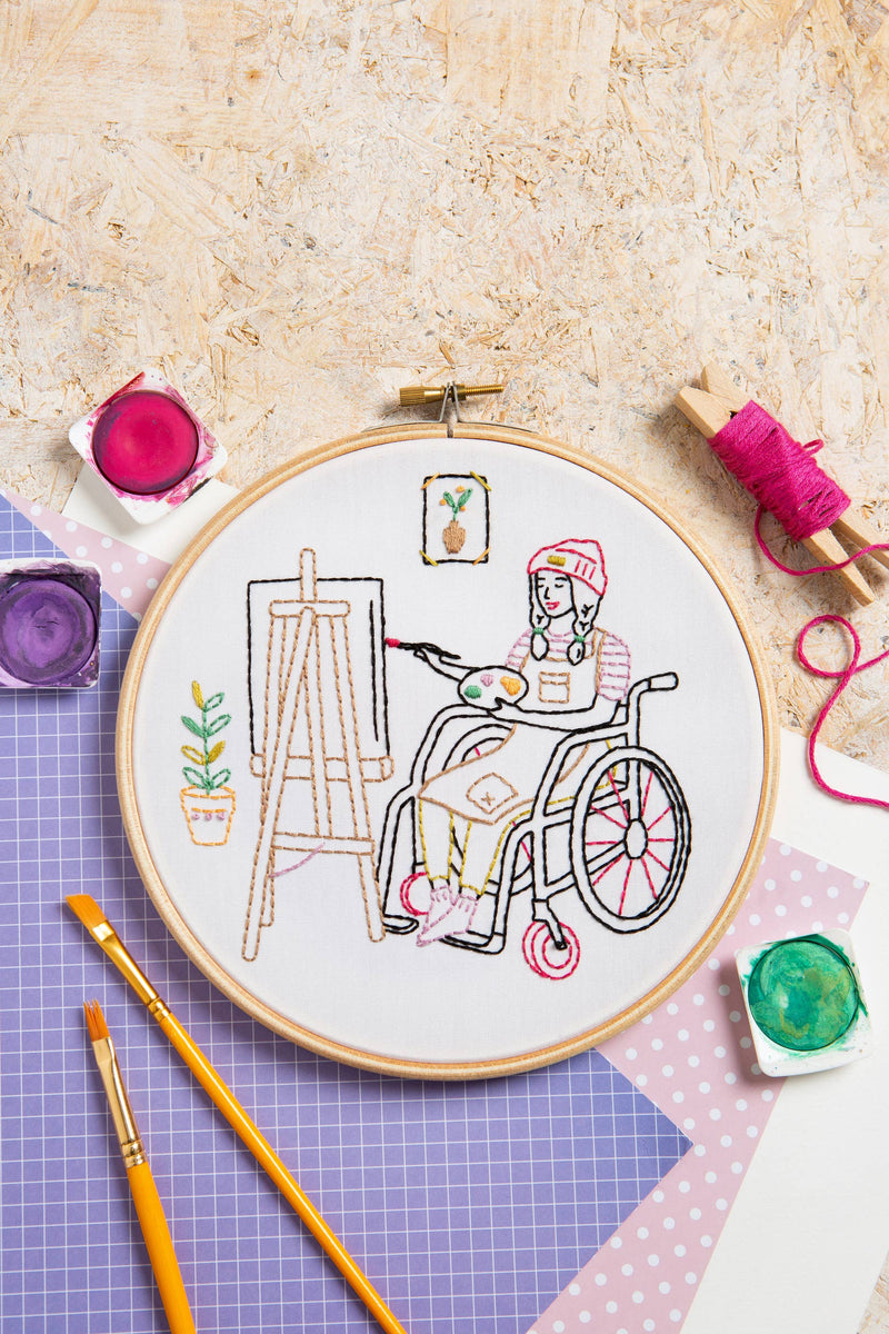 Painting Embroidery Kit (Create) | Complete Craft Kit by Hawthorn Handmade