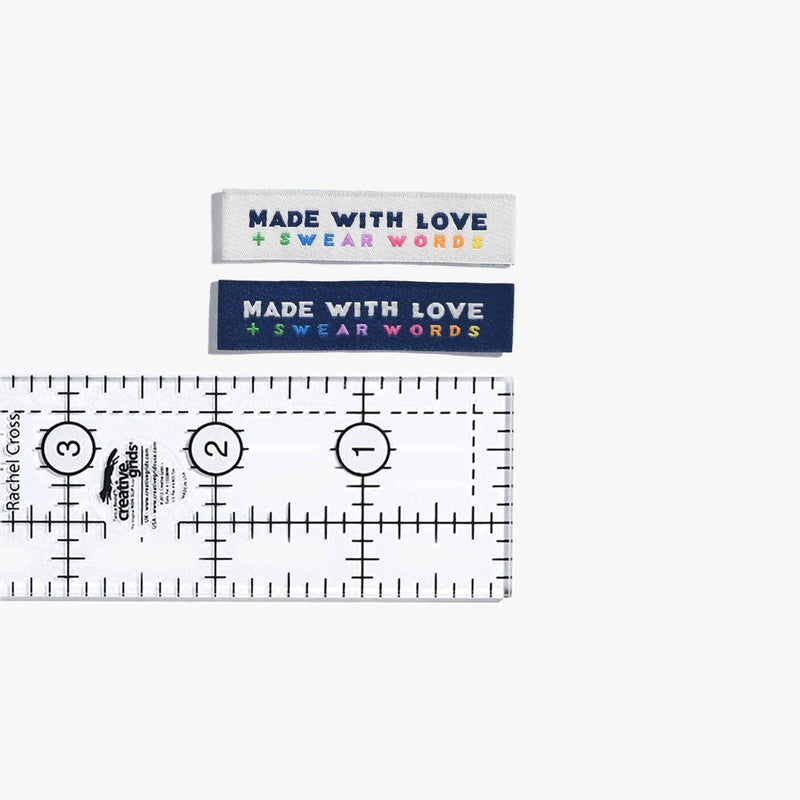 'Made With Love & Swear Words' Woven Sewing Labels