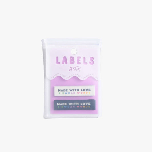 'Made With Love & Swear Words' Woven Sewing Labels