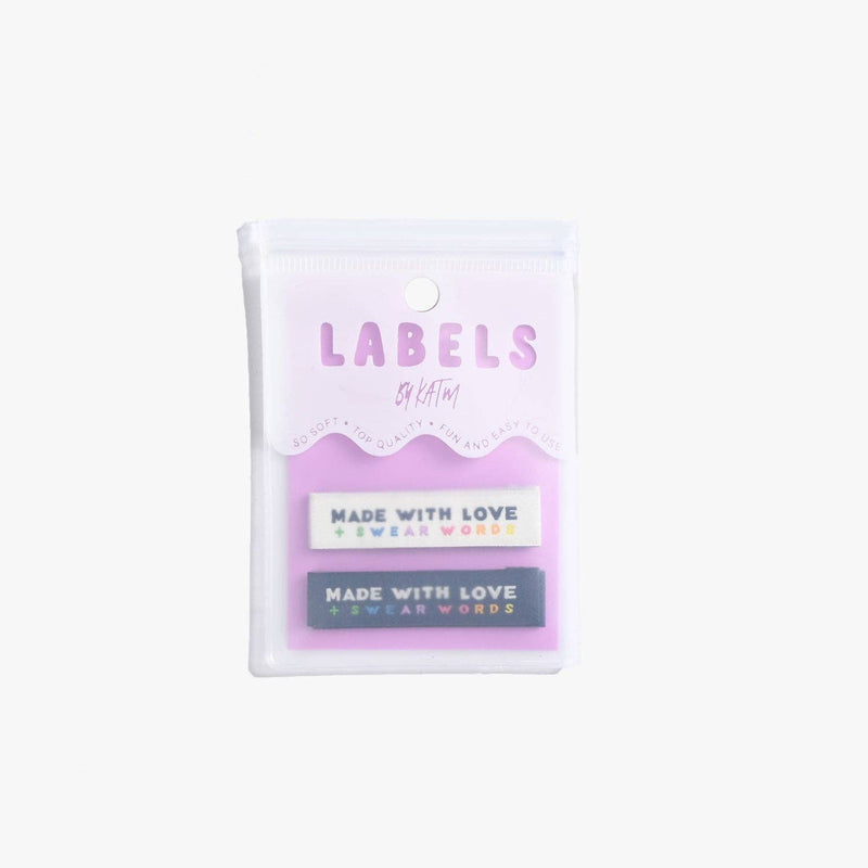 'Made With Love & Swear Words' Woven Sewing Labels