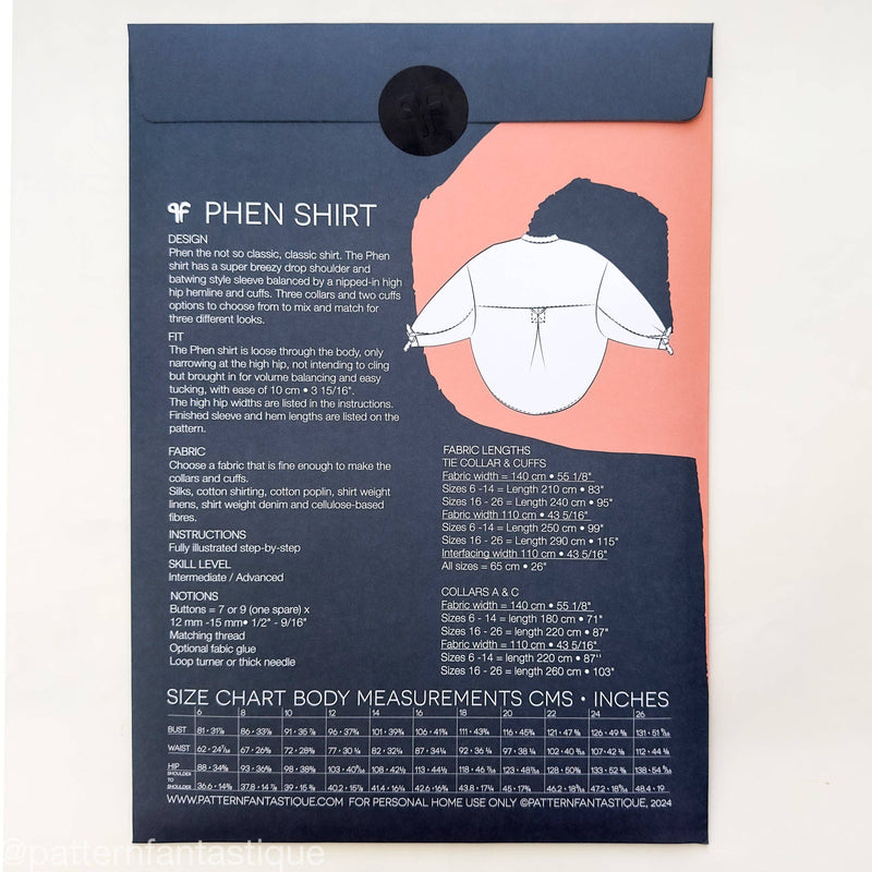 Phen Shirt - Paper Sewing Pattern