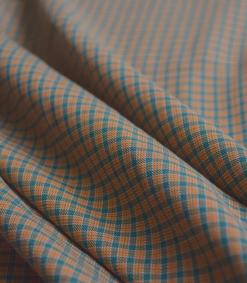 Moreen Plaid Fabric in Toffee by Cousette