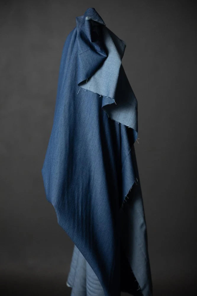 Dark Blue Cotton Chambray  by Merchant and Mills